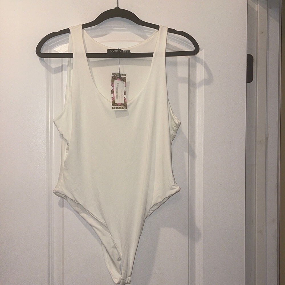 NWT Cream/Off-White/Winter White Tank Bodysuit size 12